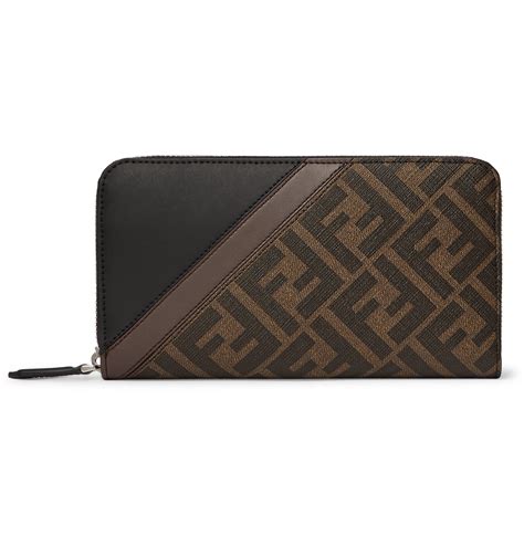 fendi monogram wallet|Fendi zip around wallet.